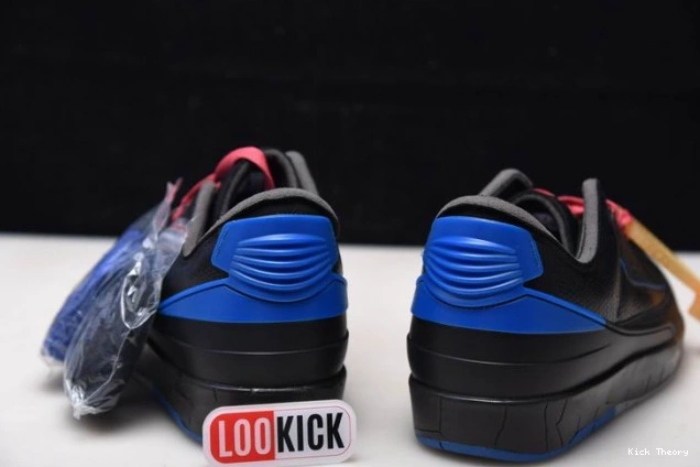 Kick Theory DJ4375-004 SP Jordan 2 Black Low Retro Blue Off-White 0807